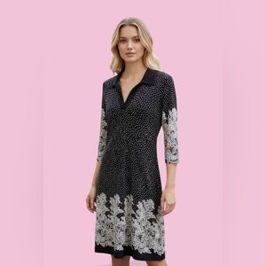 Enfocus Studio Black and White Polka Dot Dress